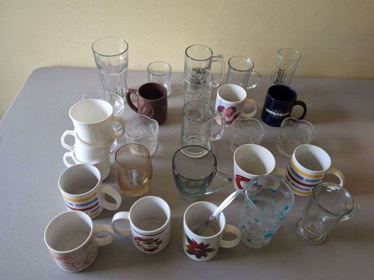 Collection of Assorted Cups, Mugs, and Glasses image