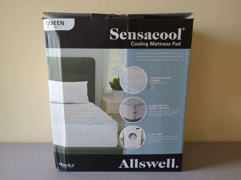 Sensacool Queen Cooling Mattress Pad by Allswell 60" x 80" image