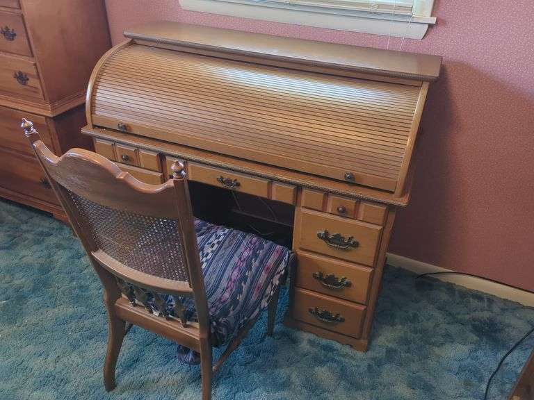 Roll Top Desk with Drawers image