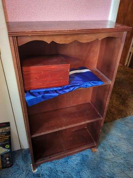 Wood Bookcase and Index Card Filing Box image