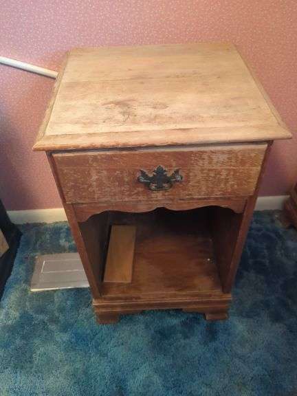 Wooden One Drawer Nightstand image