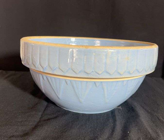 Large Blue Stoneware Mixing Bowl image