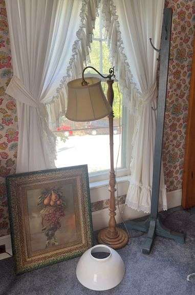 Floor Lamp, Painting, and Coat Rack image