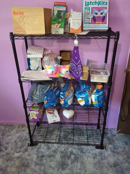 Contents of Wire Shelf - Plaster, Craft Kits, and More image