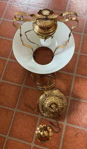 Hanging Brass Light Fixture image