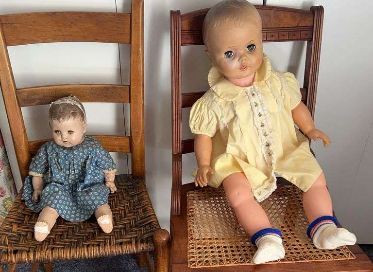 Pair of Composition Dolls image