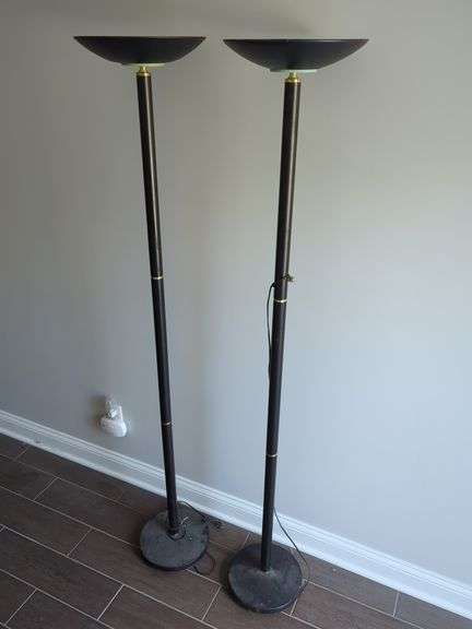 Pair of Torchiere Floor Lamps image
