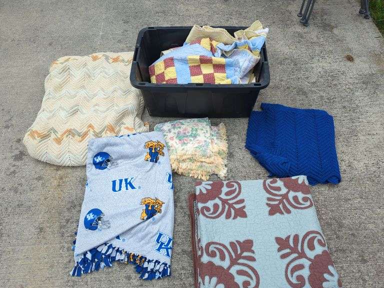 Assorted Blanket and Quilt Lot image