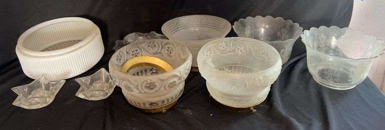 Assorted Glass Light Fixture Components image
