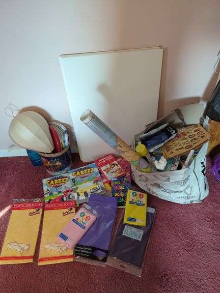 Craft Supplies, Coloring Books, and Party Table Covers image