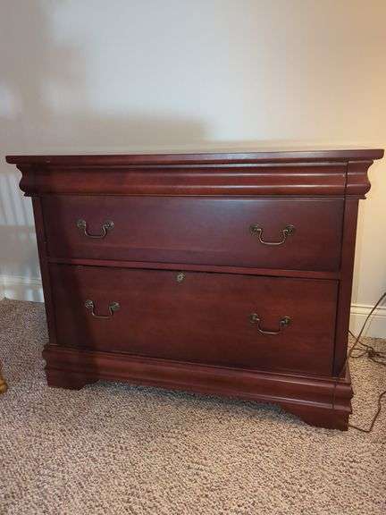 Mahogany Two-Drawer Lateral File Cabinet image