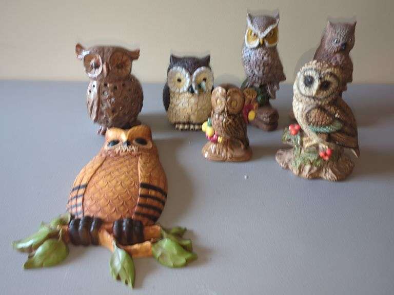 Owl Decor Assortment - Wall Hanging and Figurines image