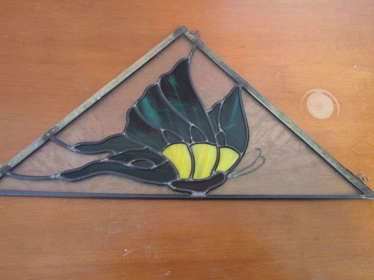 Butterfly Stained Glass Window Hanging image