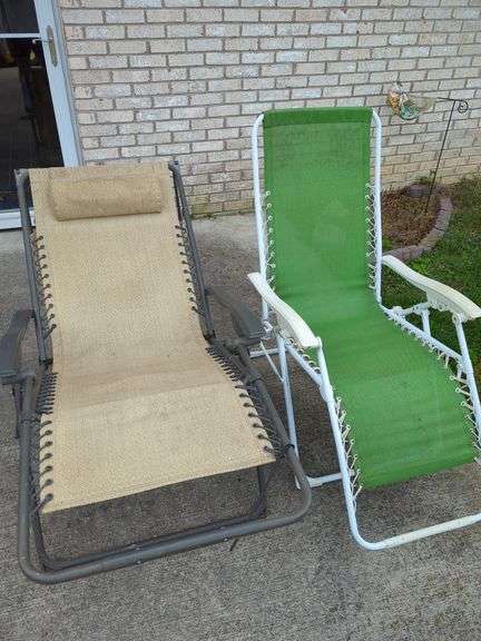 Two Outdoor Zero Gravity Lounge Chairs image