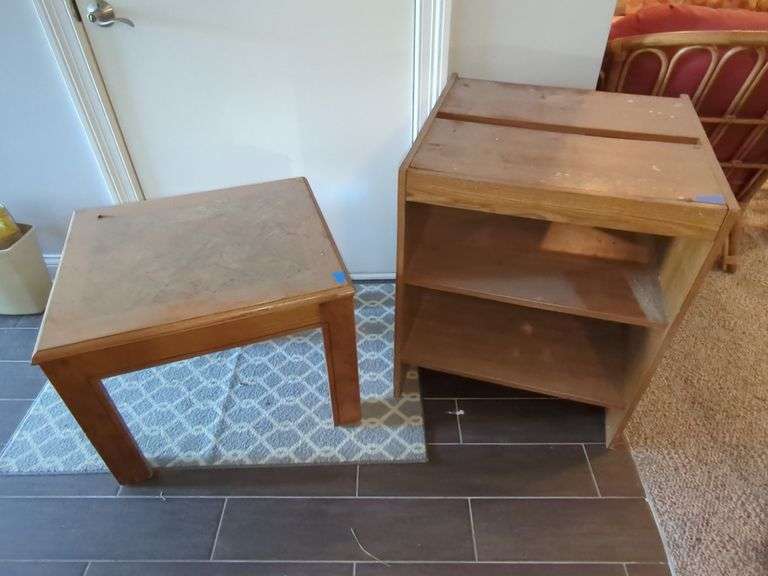 Wood Shelf and Table Set image