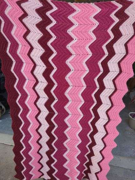 Crocheted Zig-Zag Blanket image