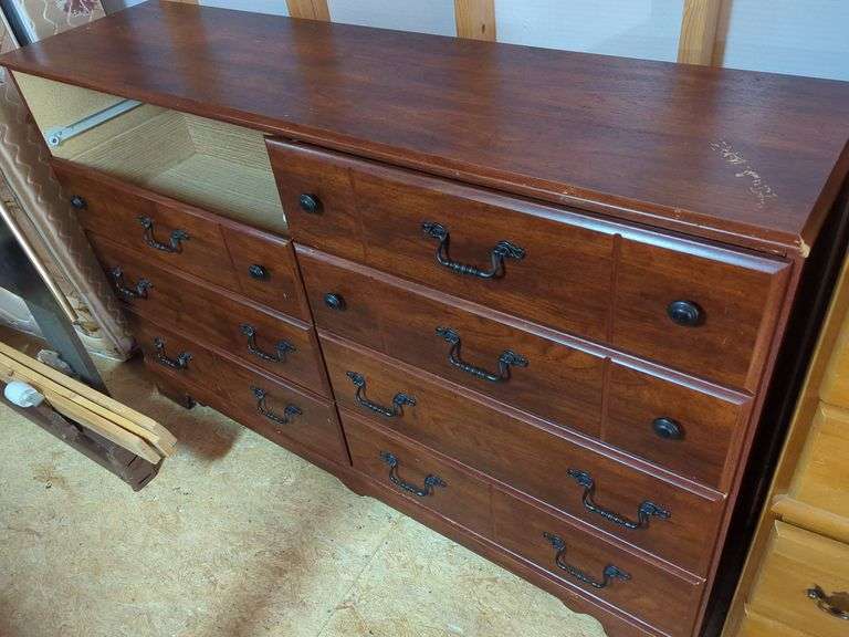 Wooden Dresser with Multiple Drawers image
