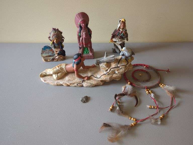 Figurines, Dream Catcher, and Stone Artifact image