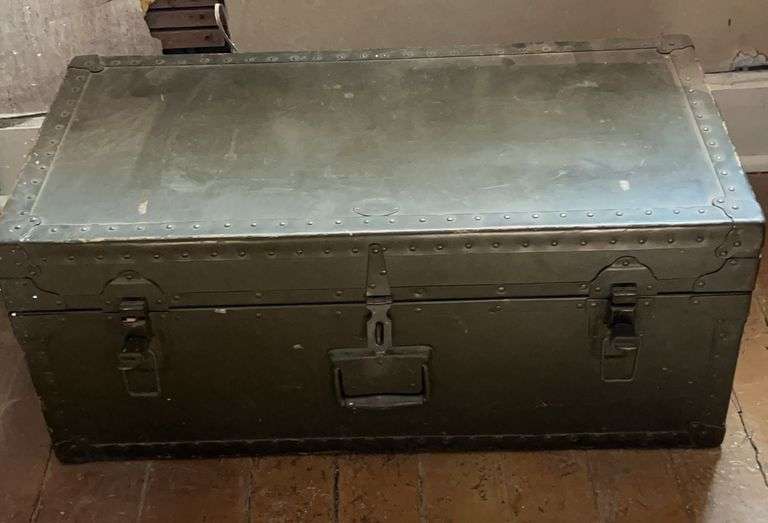 1947 Falcon Metal Military Storage Trunk image