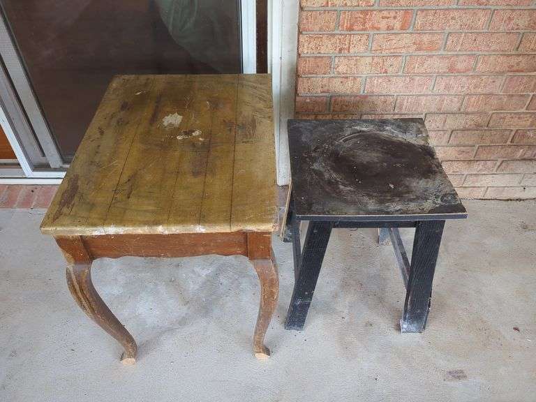 Two Small Wooden Tables image