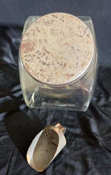Clear Glass Store Candy Jar image