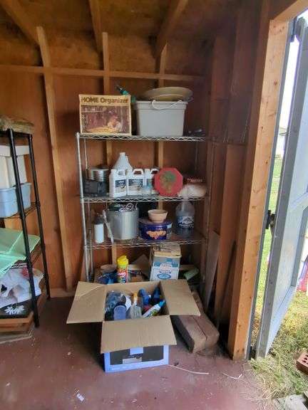 Metal Shelf with Contents image