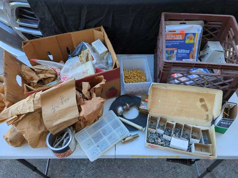 Hardware Assortment Including Screws, Nails, and Heat Cables image