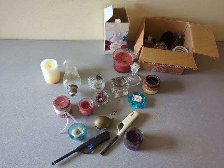 Variety of Candles and Candle Holders image