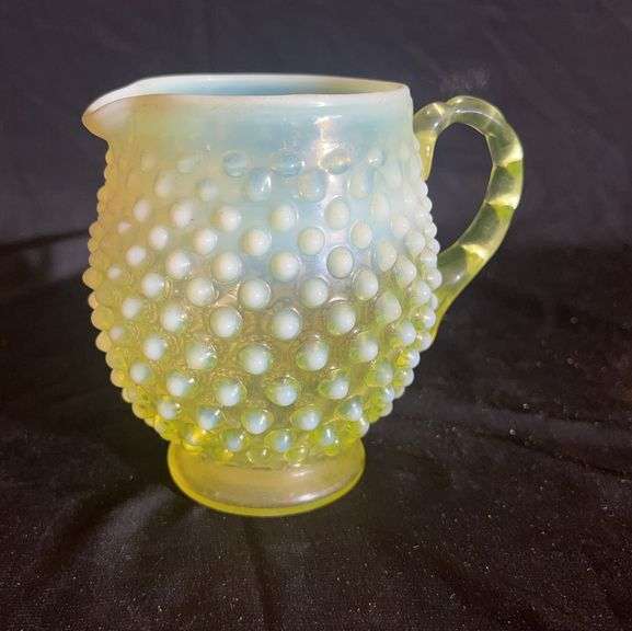 Uranium Vaseline Glass Pitcher image