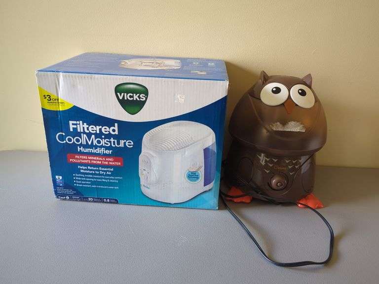 Crane Owl Humidifier and Vicks Cool Moisture Humidifier image