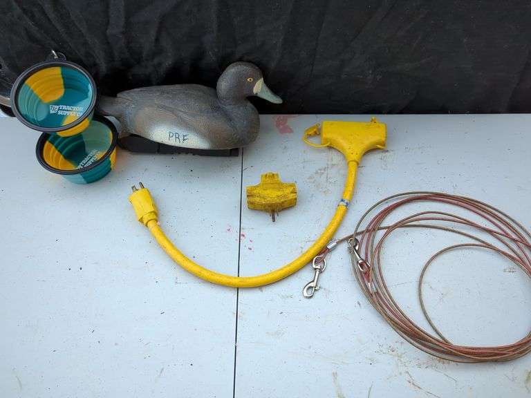 Duck Decoy, TSC Collapsible Bowls, Electrical Cord, and Leashes image