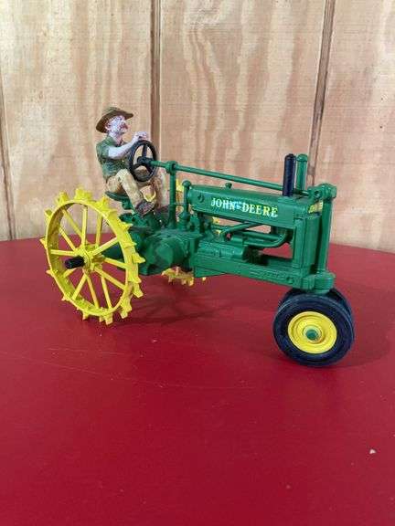 John Deere Model A Toy Tractor with Driver Figure