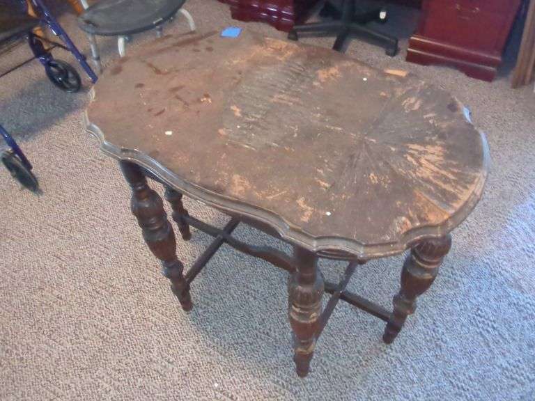 Wood Accent Table with Ornate Legs image