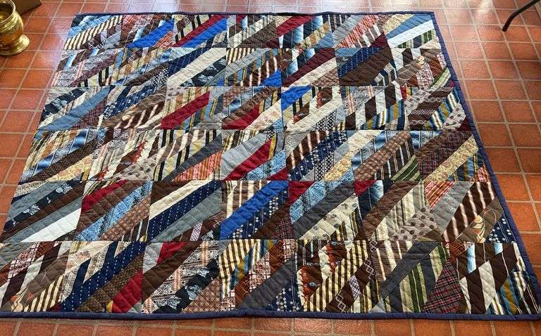 Necktie Fabric Quilt image