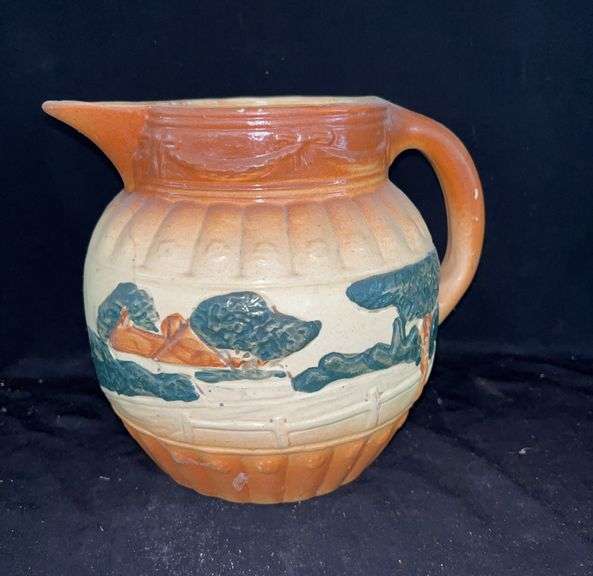 Hand Painted Stoneware Pitcher image