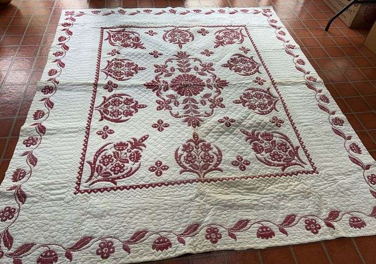 Floral Embroidered Quilt image