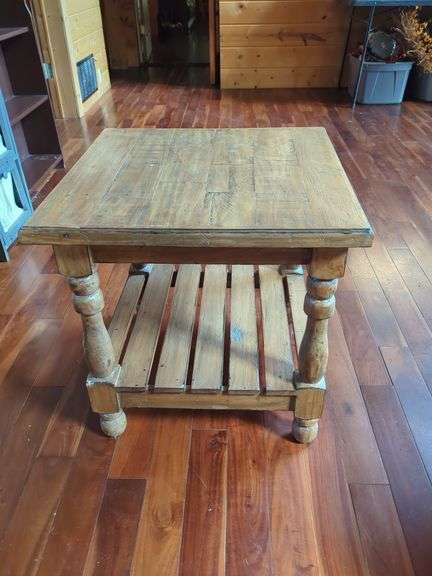 Wood Coffee Table with Lower Shelf
