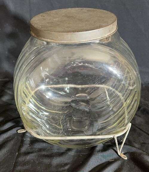 Glass Jar with Wire Stand image