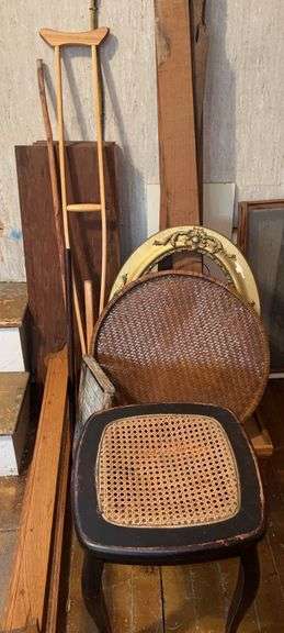 Wicker Seat Stool, Wicker Tray, and More image