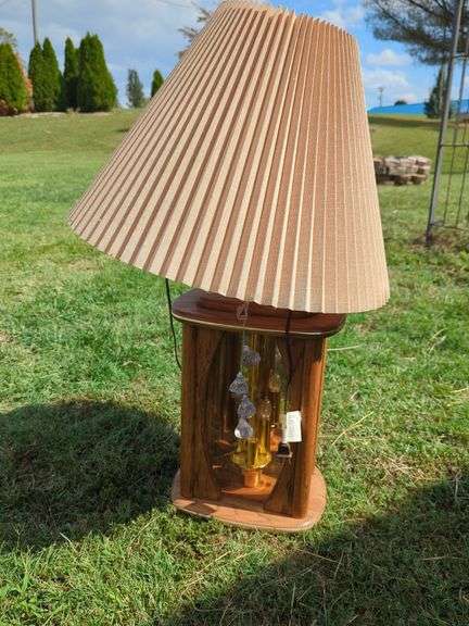 Wooden Table Lamp with Chandelier Style Accent image