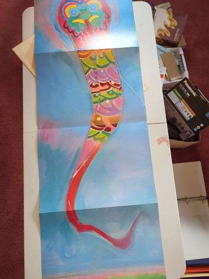 Folded Colorful Dragon Painting image