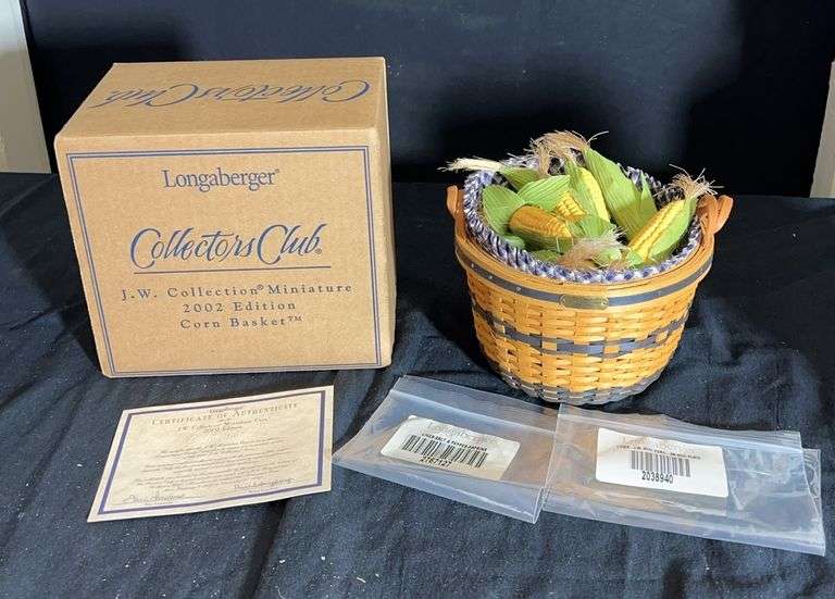 Longaberger J.W. Collection Miniature Corn Basket 2002 Edition image