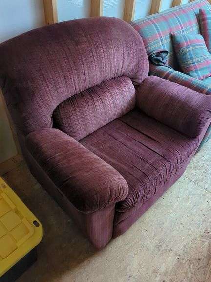 Upholstered Maroon Recliner image