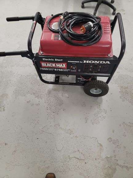 Black Max 7000 Running Watts / 8750 Starting Watts Generator Powered By Honda image