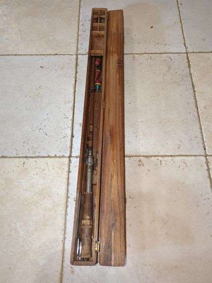 Wooden Fishing Pole with Storage Case image