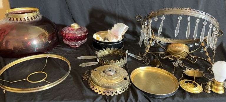 Victorian Style Lamp Parts Assortment image