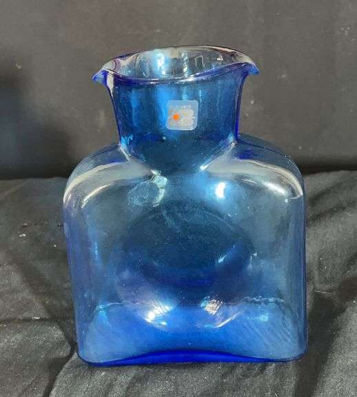 Blenco Handmade Blue Glass Vase image