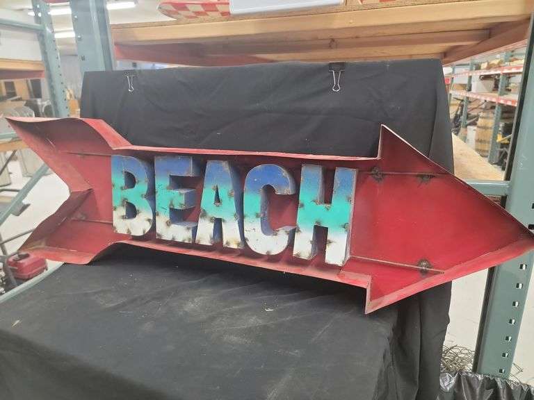 Metal Beach Arrow Sign image