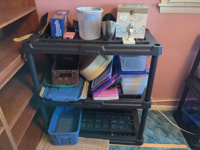 Shelving Unit with Various Items image