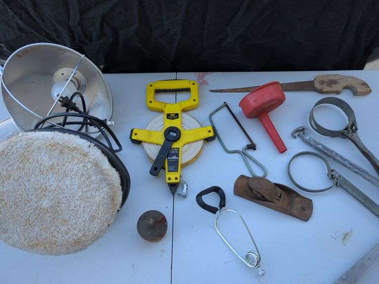 Chamberlain Polishmaster 1900, Heat Lamp, Tape Measure, and Assorted Tools image
